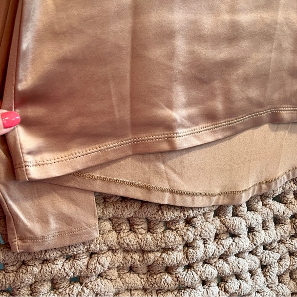 Charlies B Satin Look Jersey Knit Top Truffle Color Size Small NWT - Picture 10 of 16